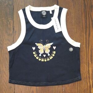 🦋PacSun Blue and White Athletic Tank Tops Moisture-Wicking Sleeveless